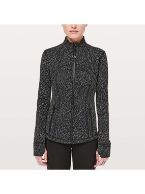 Lululemon Define Jacket Magnetized Jacquard Black White Size 10